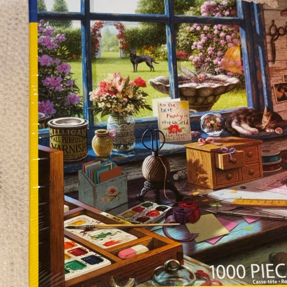 White Mountain Mom's‎ Craft Room Puzzle - Vibrant Colors 1000 piece NEW